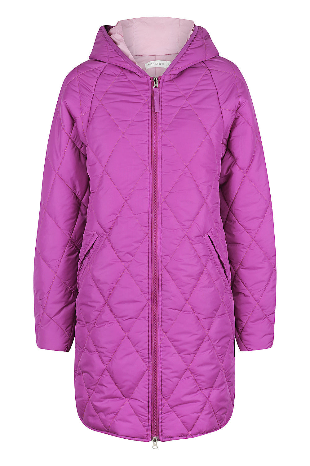 Queenie Quilted Parka - Bright Orchid