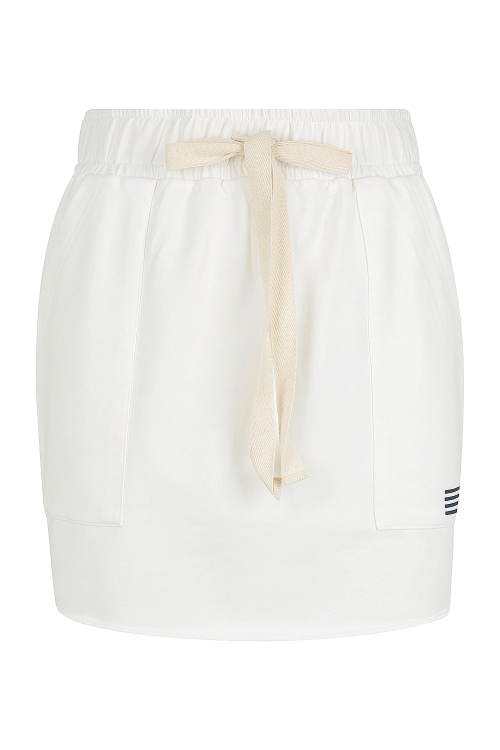 Paperbag Terry Skirt - pearl white